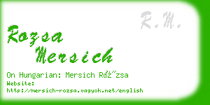 rozsa mersich business card